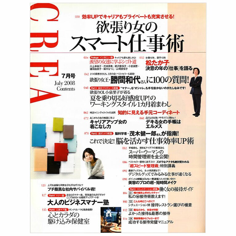 2008年7月号目次。