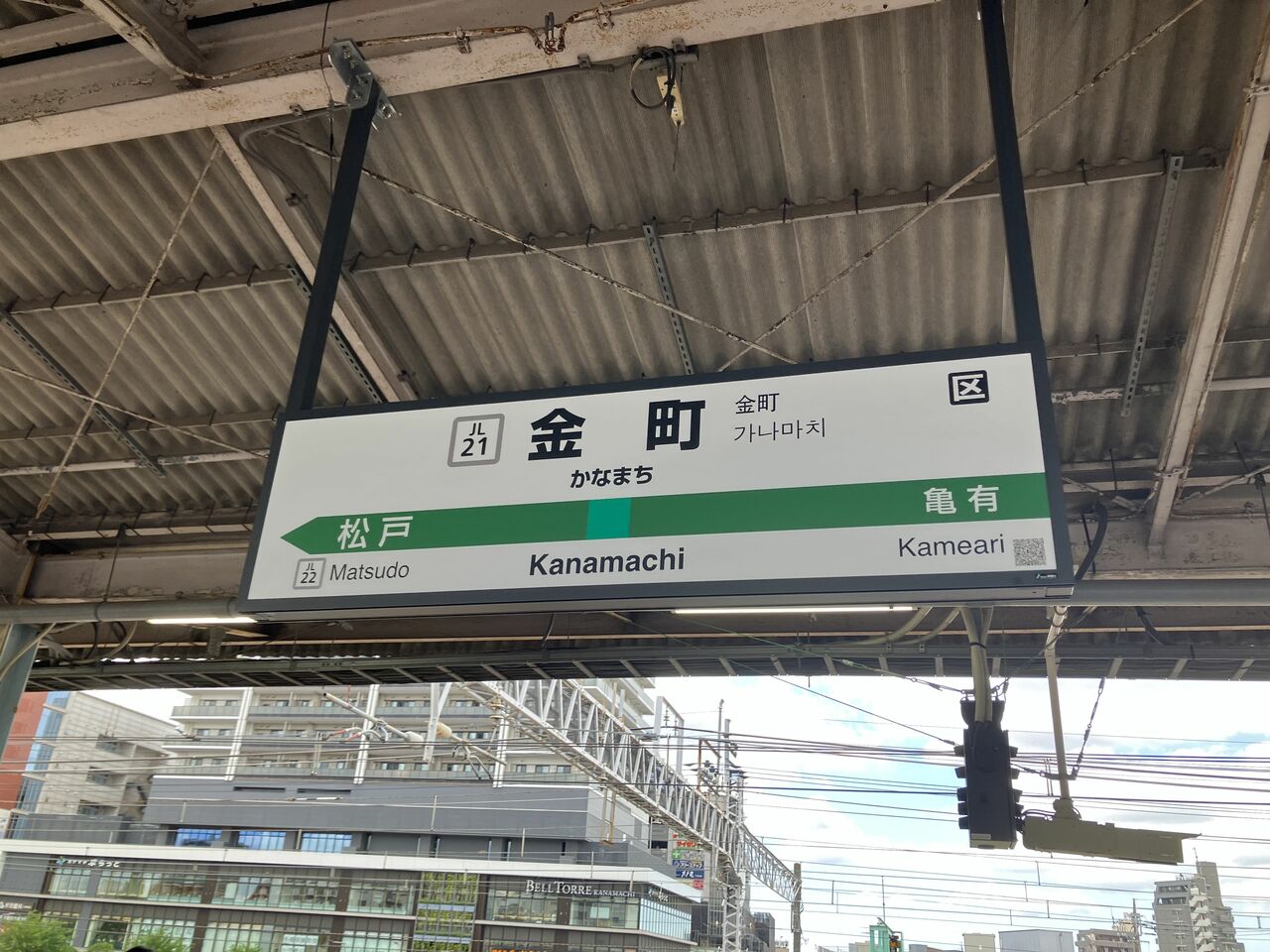 JR常磐線金町駅に降り立つ
