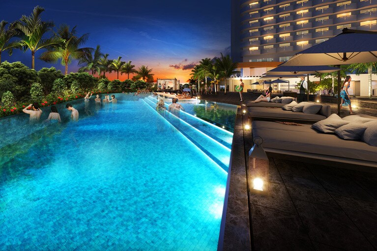 20歳以上のゲストのみが利用できる「ゆくるプール」。