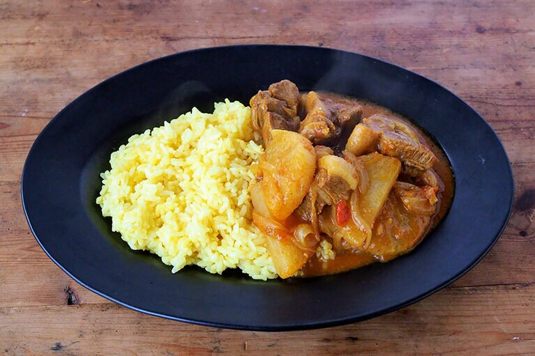 大根入りポークビンダルーカレー。