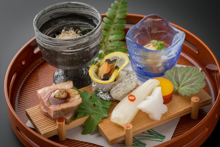 秋月温泉 料亭旅館 清流庵［福岡／秋月温泉］夕食イメージ。