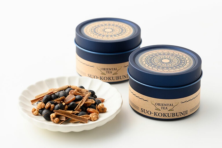 黒豆ブレンド茶 SUO-KOKUBUNJI 各1,400円(56g)。