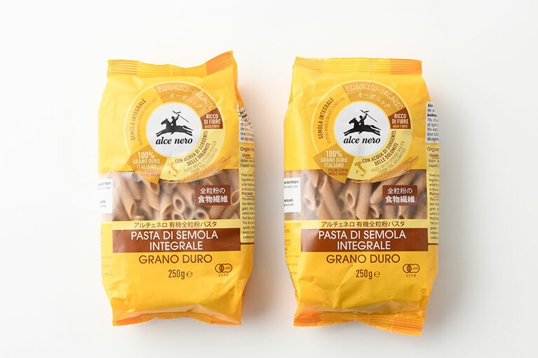 アルチェネロ 有機全粒粉ペンネ 258円(250g)。