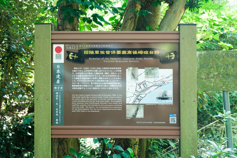 フェンスゲートの脇に掲げられた説明書き。