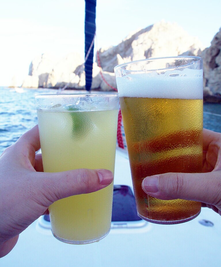 マルガリータとビールで乾杯！