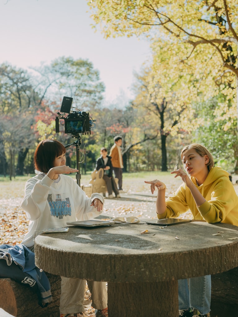 OKプロジェクトでは二井さん発案でスタンプカードを作成。新作『外と』の上映でもスタンプを貯めることができる。貯めた時の特典は現在考え中。