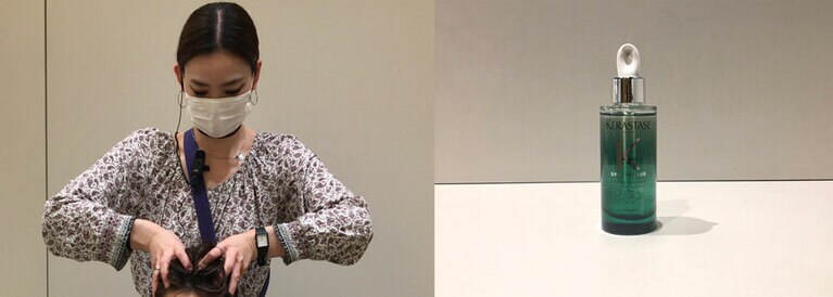 サロンケアでも、「セラム ポテンシャリスト」を使用。