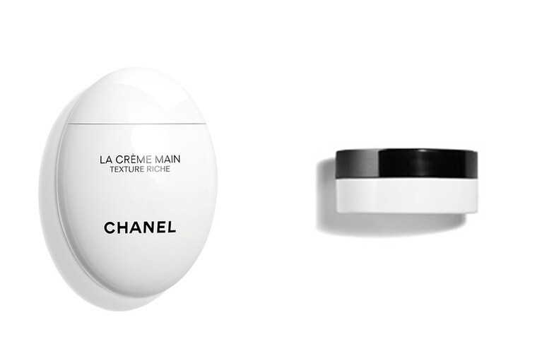 左から、「ラ クレーム マン リッシュ」50mL 5,800円、「イドゥラ ビューティ リップ バーム」10g 4,500円。