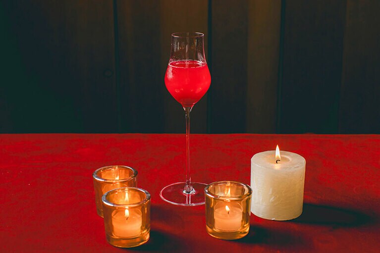 オリジナルレシピのウェルカムドリンク。