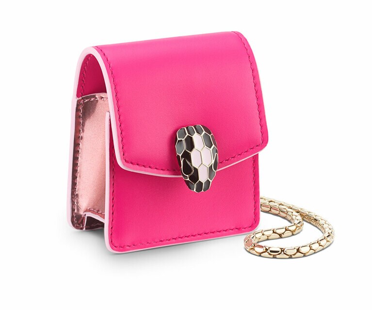 【エアーポッドケース】カーフ／フラッシュアメシスト W7×H6×D3cm 各74,000円。