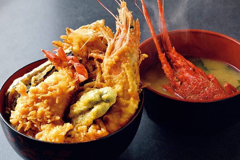 伊勢海老天丼 2,000円／心の一品 相浜亭