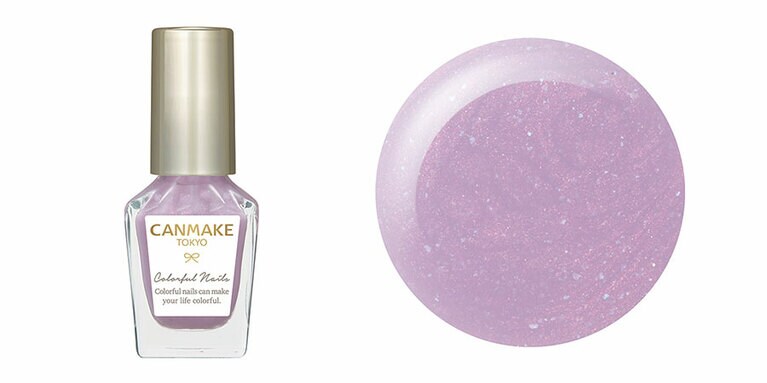 N96 あまやどり（限定）。ブルーやレッドの多色パールが繊細に輝く、ミルキーパープル。