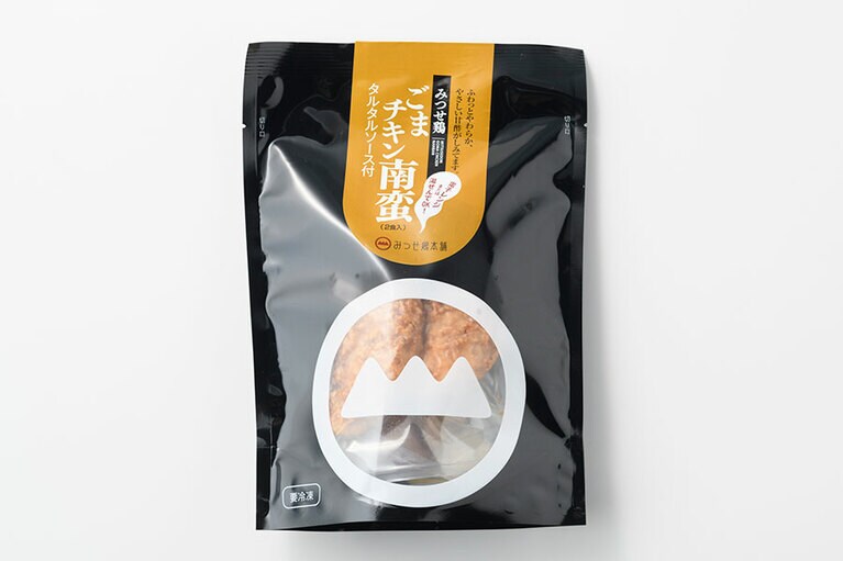 【佐賀県】みつせ鶏本舗の「みつせ鶏ごまチキン南蛮」980円(2本×2袋、280g)。