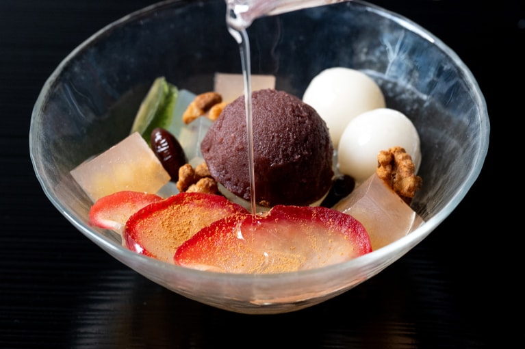 食べるときに白蜜をかけて。