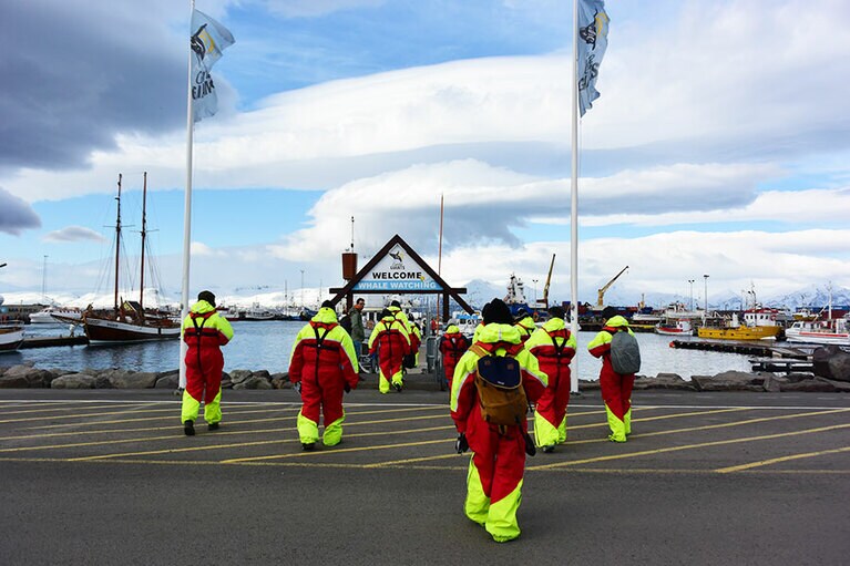 完全防備でボートに乗り込み、いざ出発！
