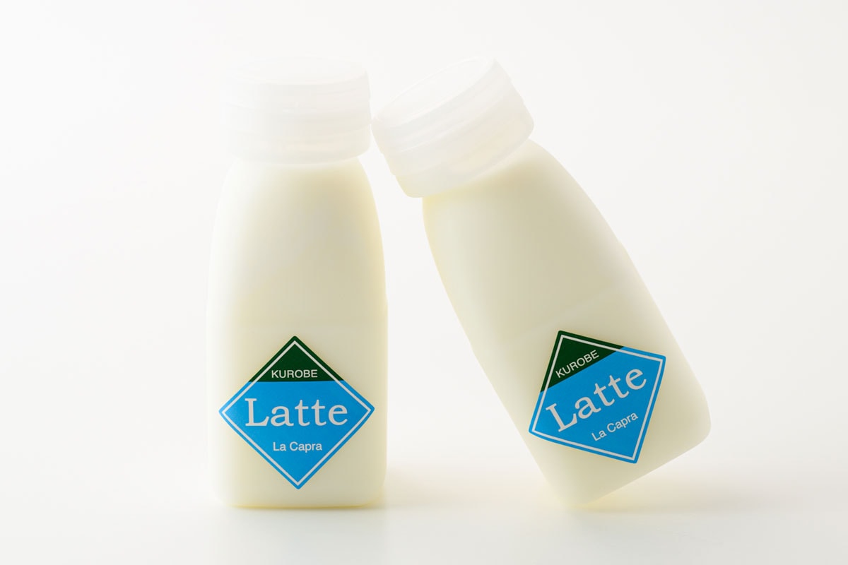 ラッテ ラ・カプラ 各378円（150mL）。※販売は～11月中旬まで／ヤギチーズ専門店Y＆Co.