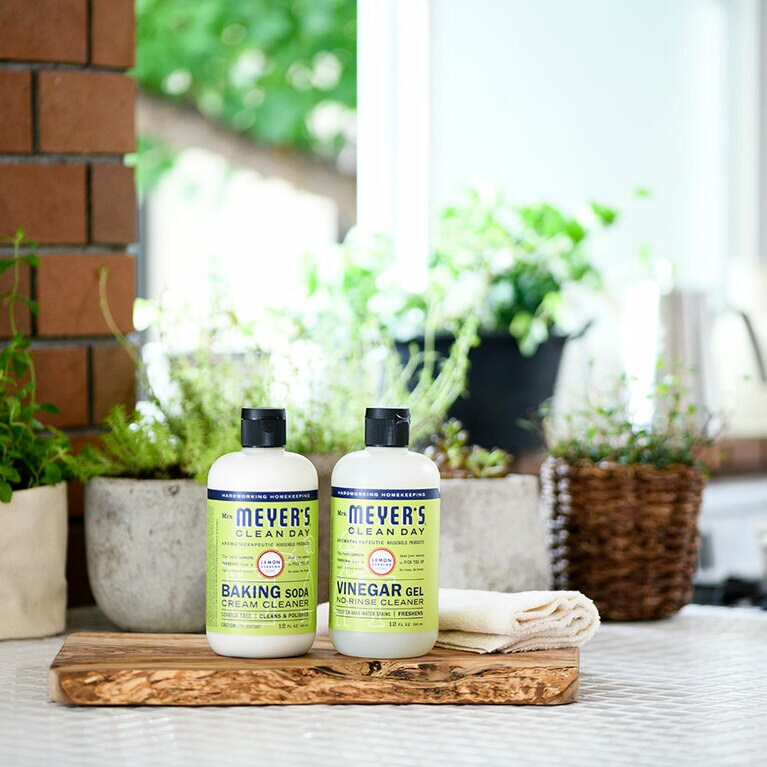 キッチンばかりではなく洗面所などにも使いたい重曹とビネガーを使ったクリームクレンザーはレモンバーベナの香りですっきり。