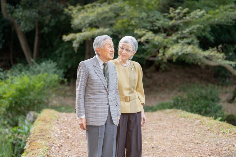 2023年、上皇陛下と、89歳の御誕生日を迎えられた際の上皇后・美智子さま。(宮内庁提供）