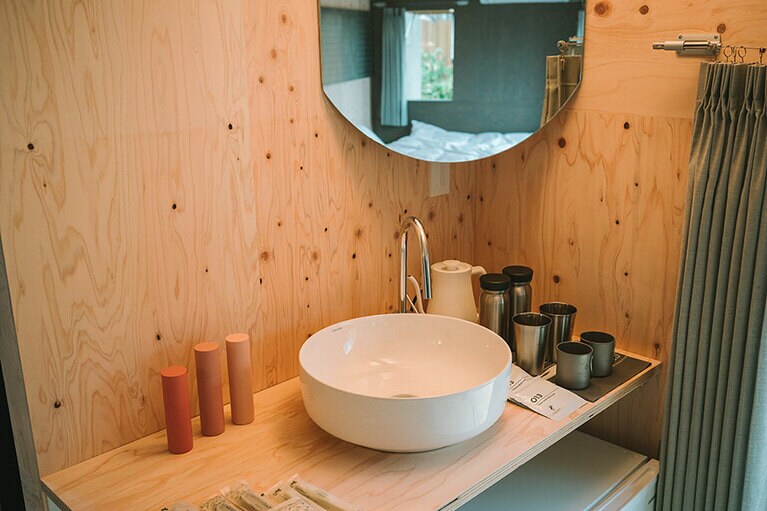 Snow Peak FIELD SUITE SPA HEADQUARTERS［新潟／雪峰温泉］住箱。