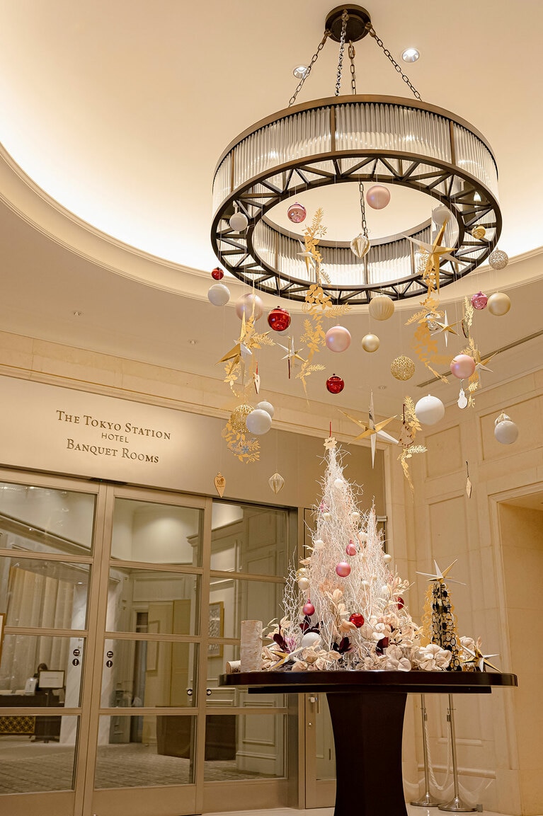 東京ステーションホテルのクリスマスツリー。