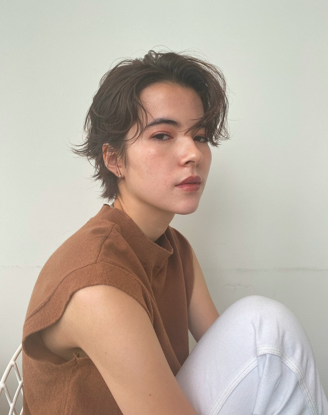 ハンサムレディなショートウルフ。