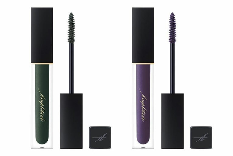 エクストラボリューム カラーマスカラ 左：01ディープグリーン、右：03ディープ・パープル／Amplitude