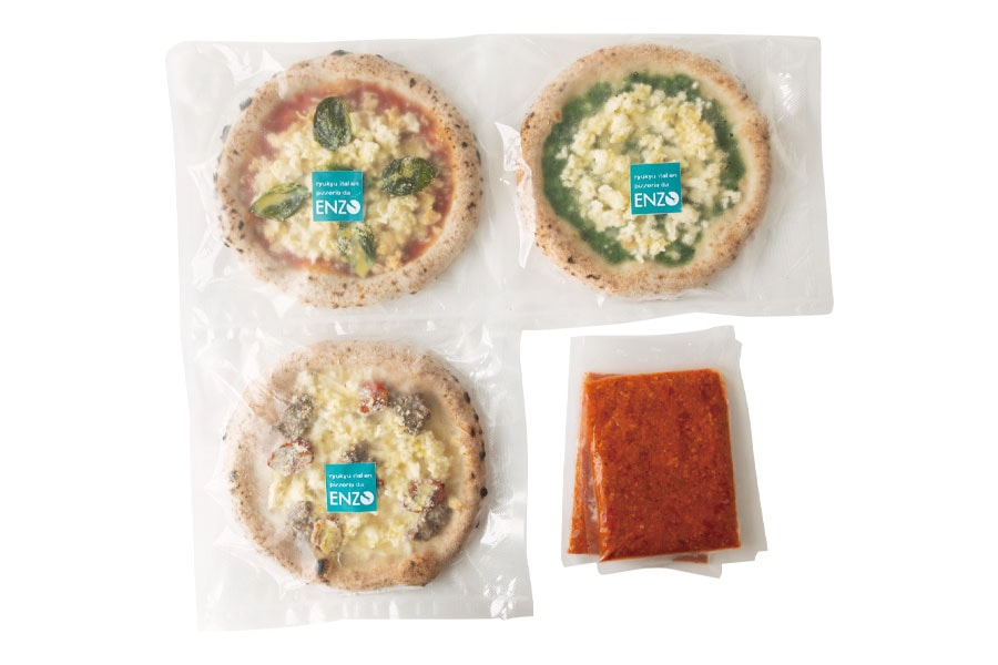 ENZOおすすめBOX〈ピッツァ3枚、パスタソース2パック〉4,680円／Pizzeria da ENZO