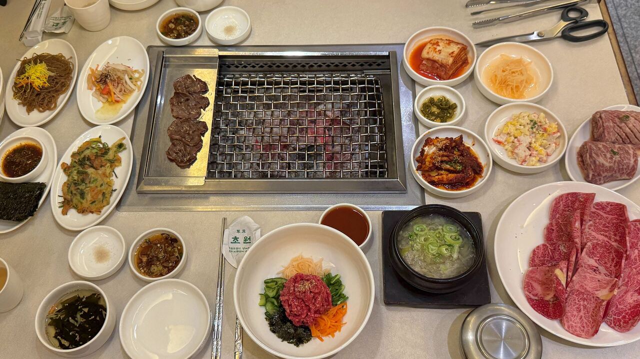 パンチャン（前菜）のラインナップも豊富！　これだけで十分おかずになりそう。