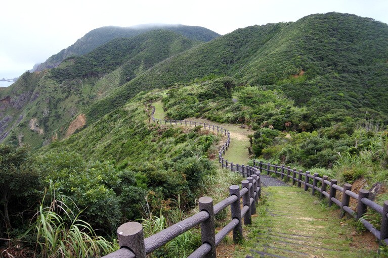 島の東端にある安脚場(あんきゃば)の戦跡公園。