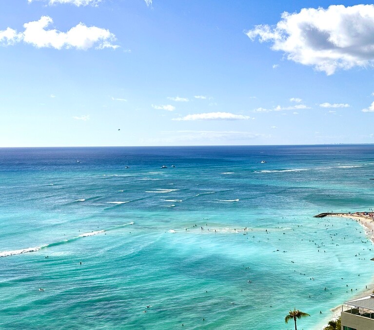 晴天率の高いワイキキ。今日もいい天気～。