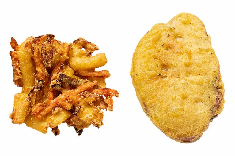 トッポギにトッピングする天ぷらの盛り合わせ W6,000。