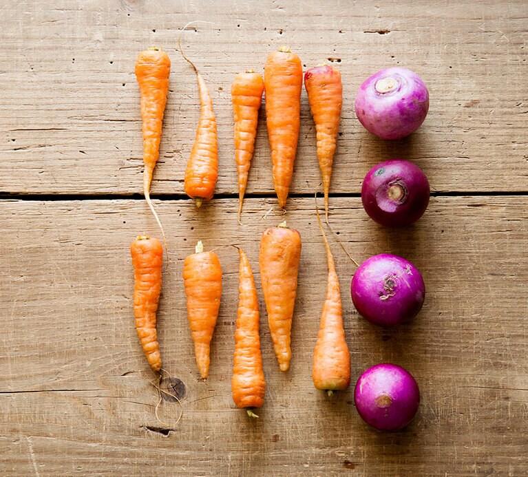 黒田五寸人参と温海かぶ。