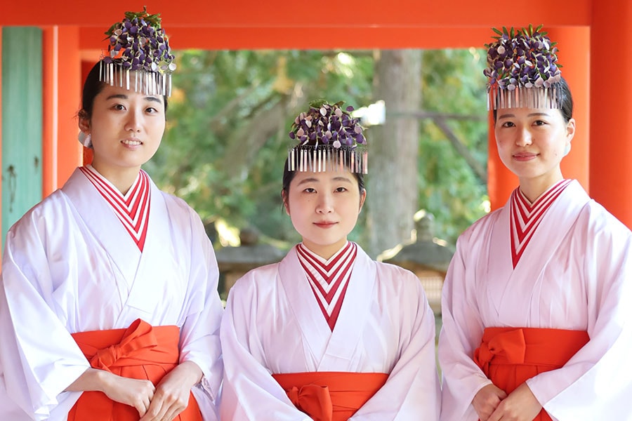 春日大社の御巫さんの「藤のかんざし」。