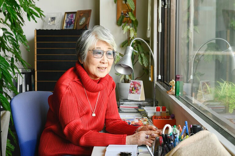 今井登茂子さん。