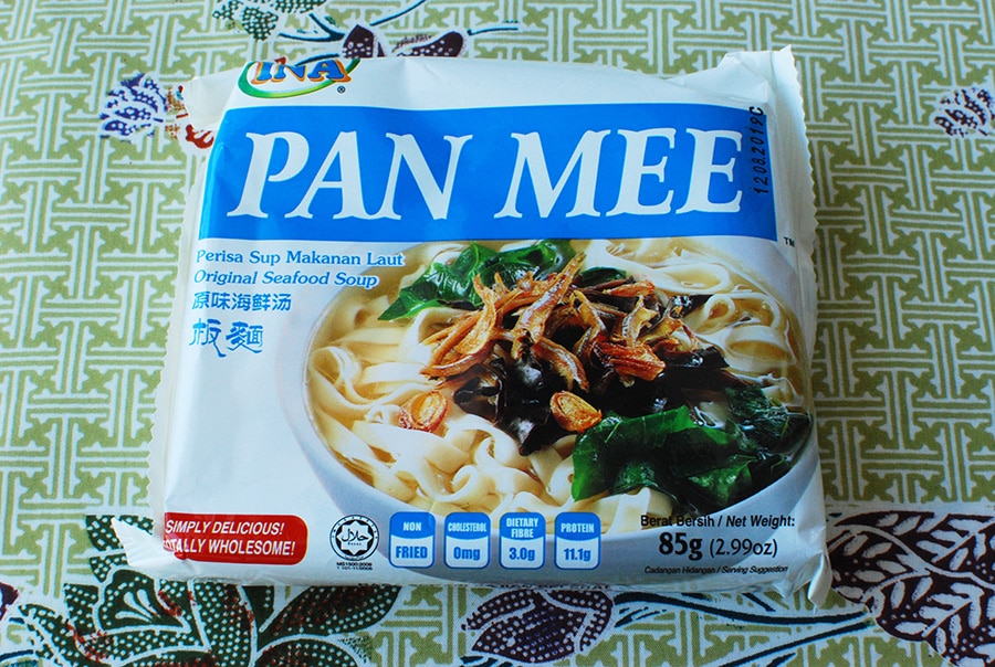 煮干しスープの麺「パンミー」。個別包装の袋麺なので、バラマキ土産にもマル。