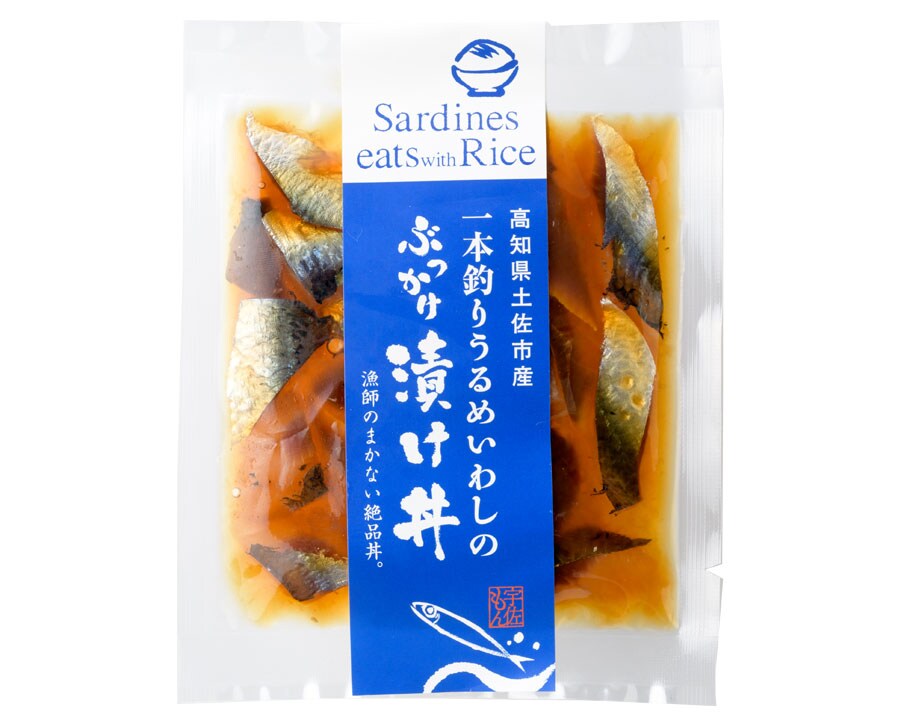 今月の豪華主義「高知土佐・一本釣りうるめいわし ぶっかけ漬け丼」60g×10食 3,000円。