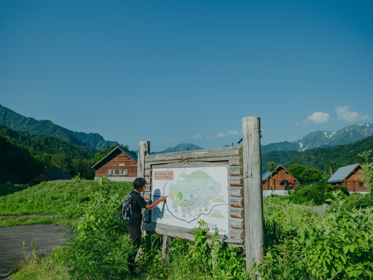 ガイドさんがコースの説明をしてくれます。