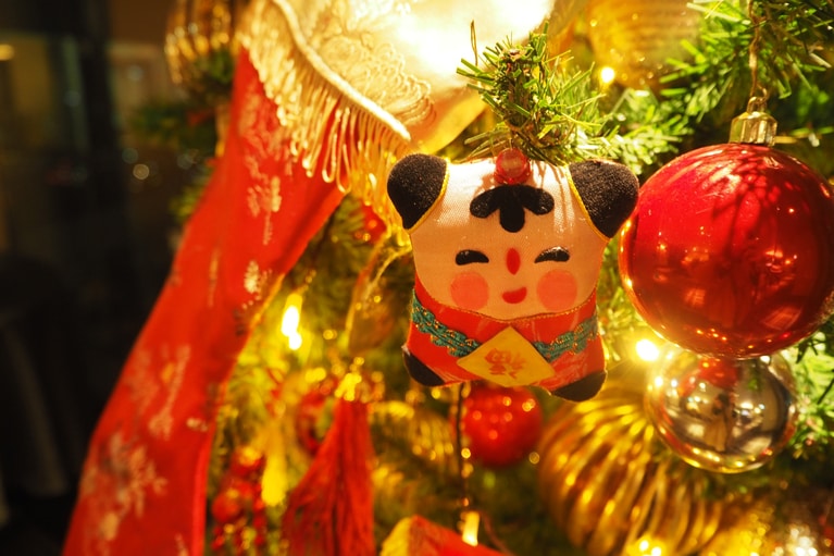 中国料理だけに、中国風のオーナメントがかわいい！