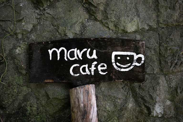 入口にはかわいらしい看板が。