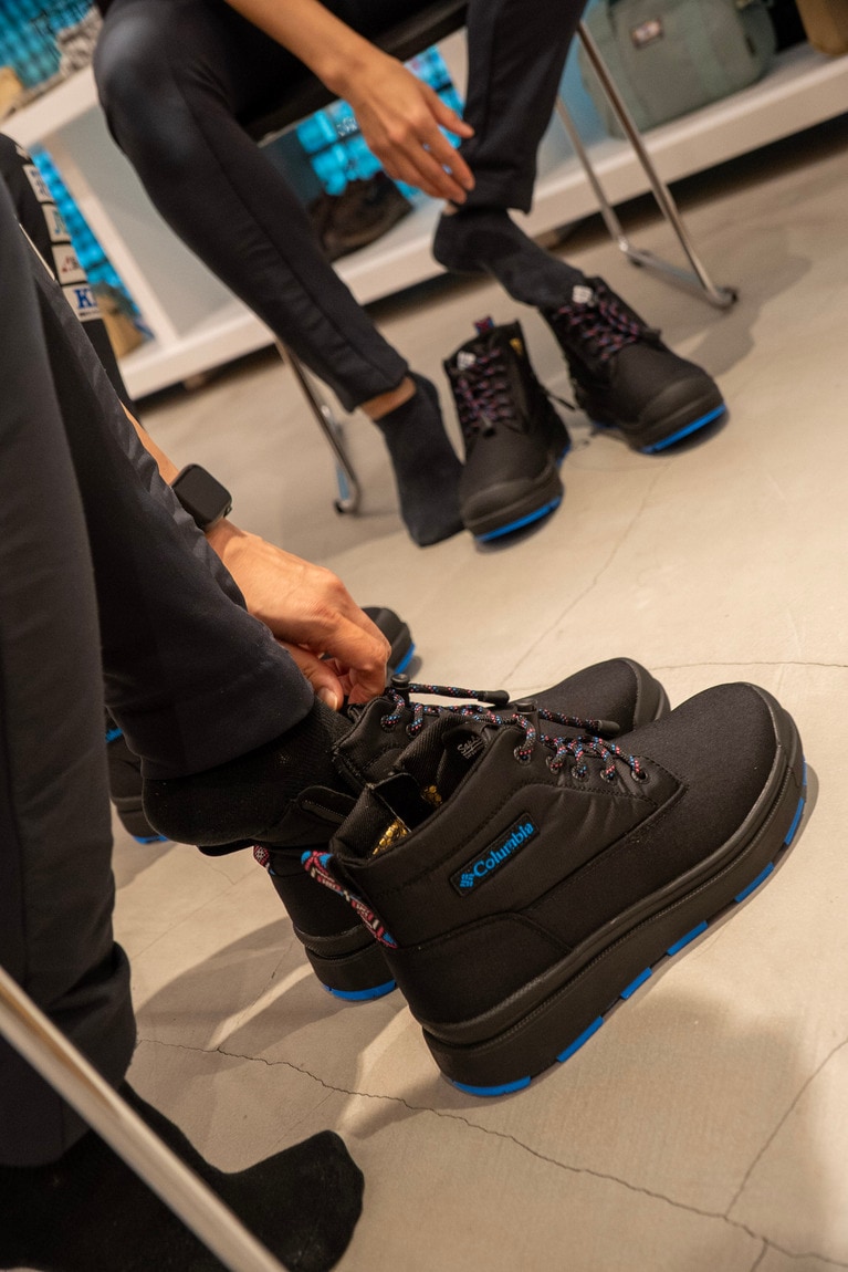 東京・原宿の旗艦店COLUMBIA TOKYO FLAGSHIPで開かれたイベントの様子。