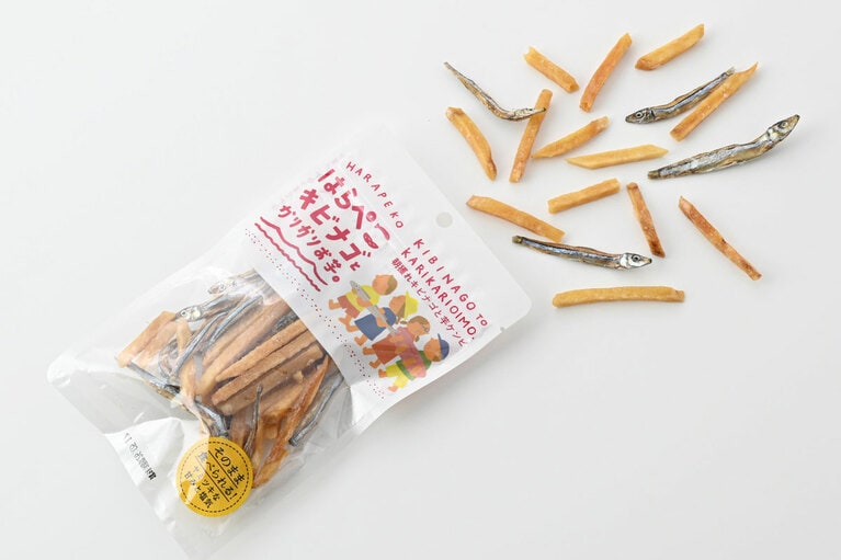 【鹿児島県】はらぺこキビナゴとかりかりお芋。 40g 432円／下園薩男商店 イワシビル