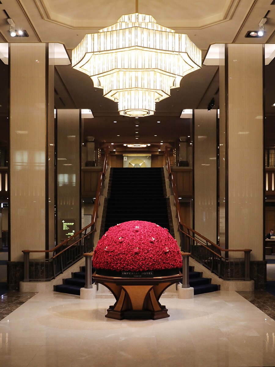帝国ホテル 東京のロビー装花。