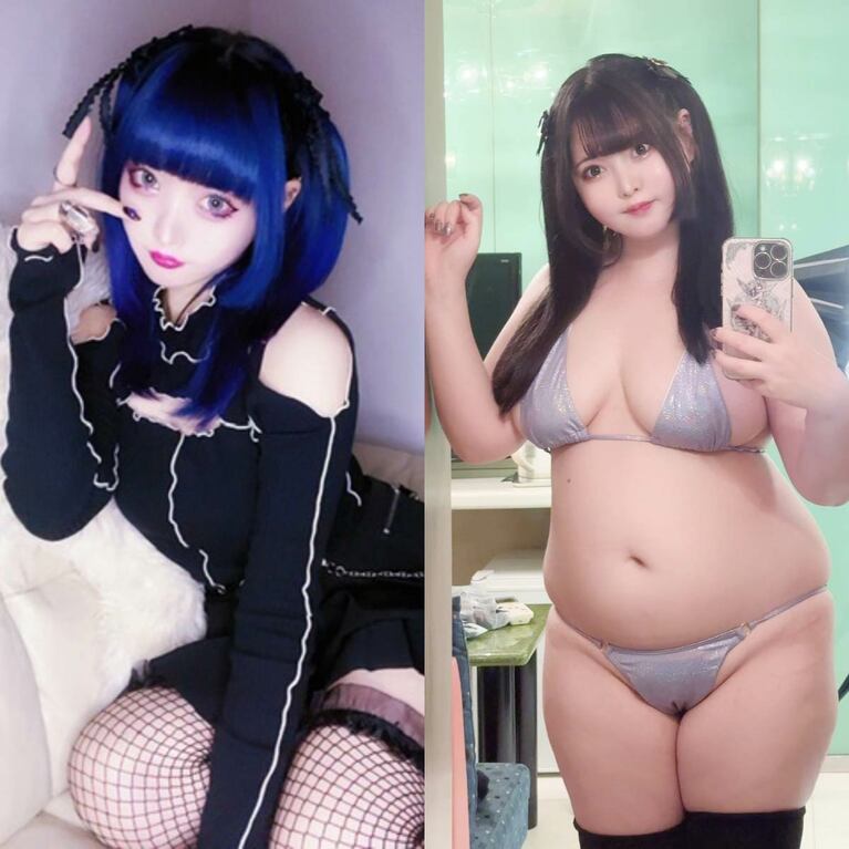 50キロだったアイドル時代／85キロ近い現在の写真（画像：本人提供）