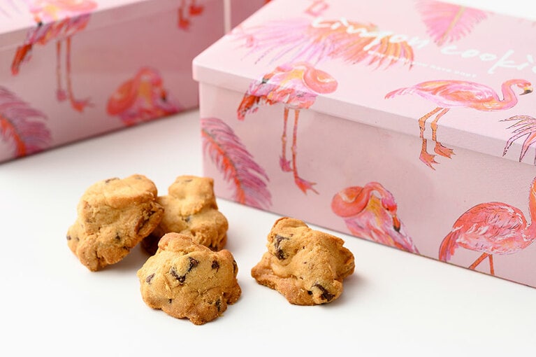 LINGON「Flamingo Cookie CAN」各1,544円(160g)／大分県