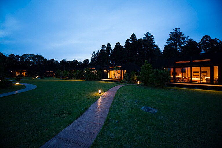 コテージ夜景。