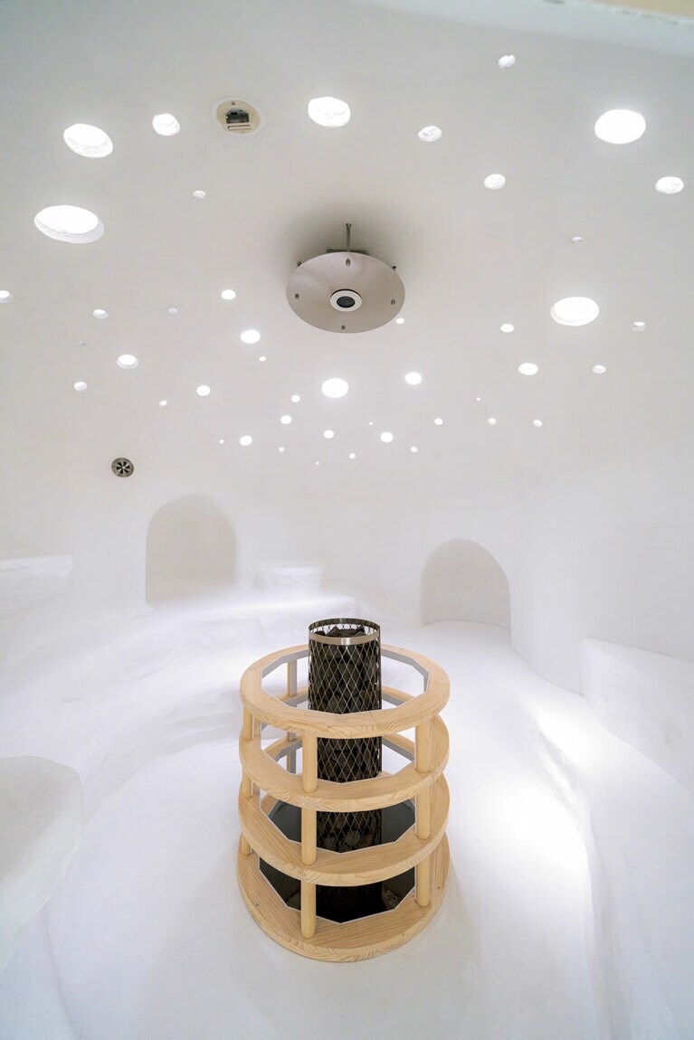 アロマの香りに癒やされるサウナ室。／御船山楽園ホテル［佐賀・武雄］