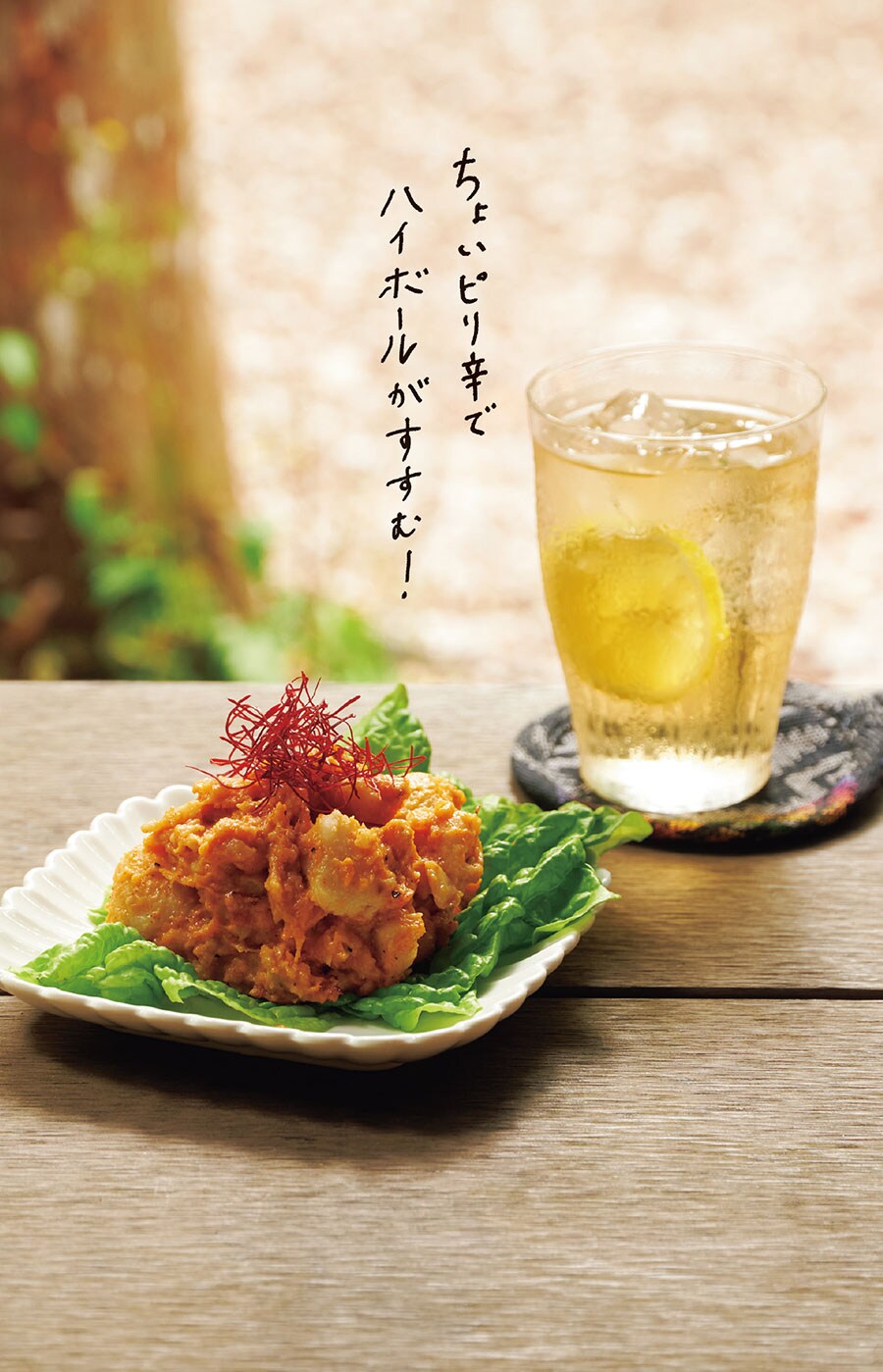 赤いサトサラ　『自分をもてなす至福の88品 日本一おいしいソト呑みレシピ』（KADOKAWA）。