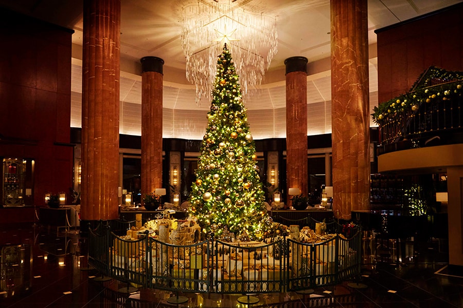ウェスティンホテル東京のクリスマスツリー。