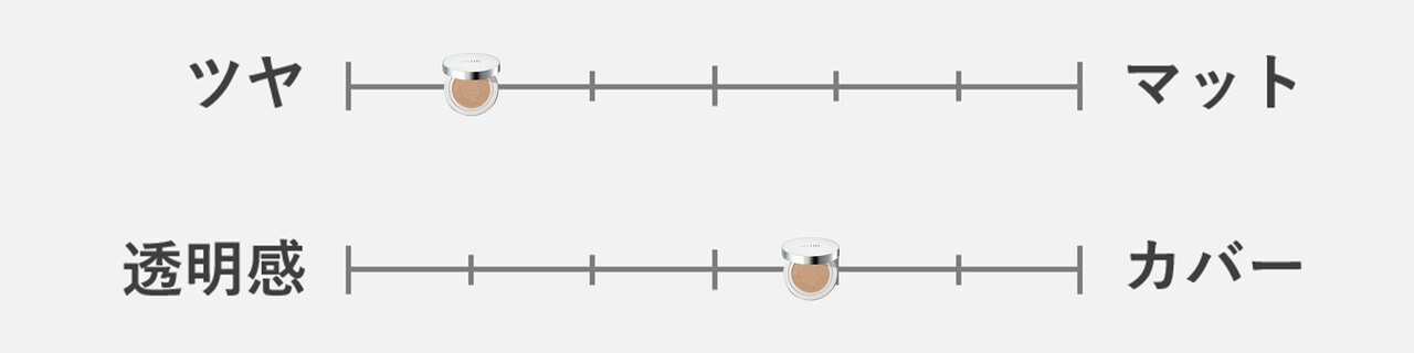 バイユア セラムフィット フルカバー グロークッション V2のパラーメーター。