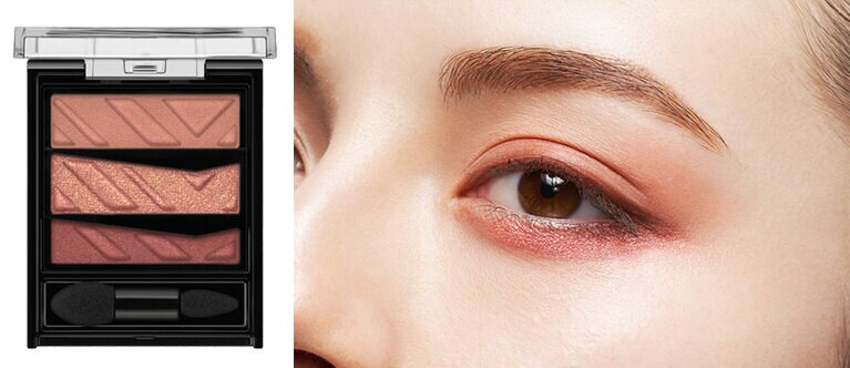 中央の段に“下まぶた用カラー”が入っているのが新鮮な3色アイシャドウ。ケイト　パーツリサイズシャドウ　RD-1　ブライトレッド 全8種 各1,320円(編集部調べ)／カネボウ化粧品